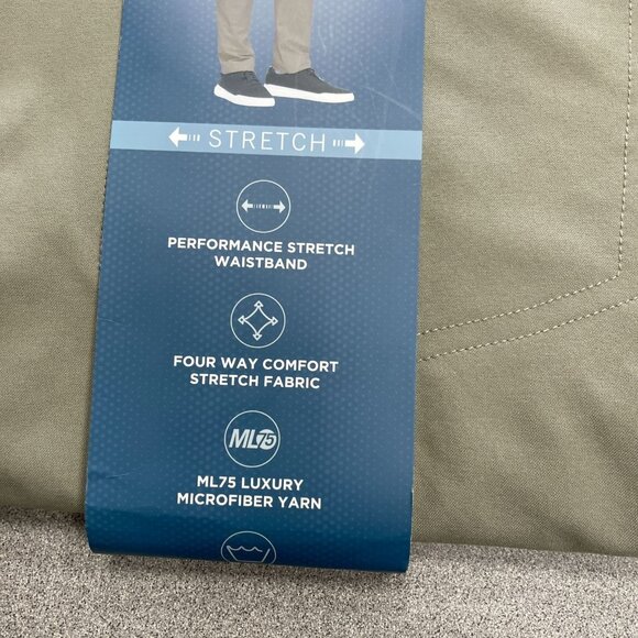 NEW Greg Norman Ultimate Men's 32X34 5 Pocket Pant Stretch Olive Green - Picture 7 of 9